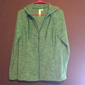 Green tea teal fleece jacket